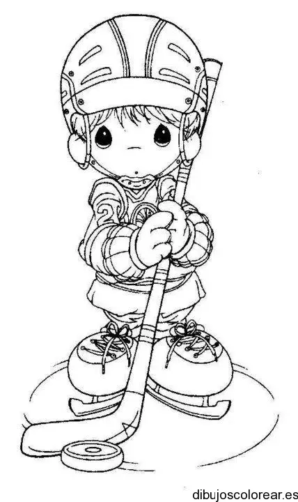Dibujo de niño jugando rugby para colorear