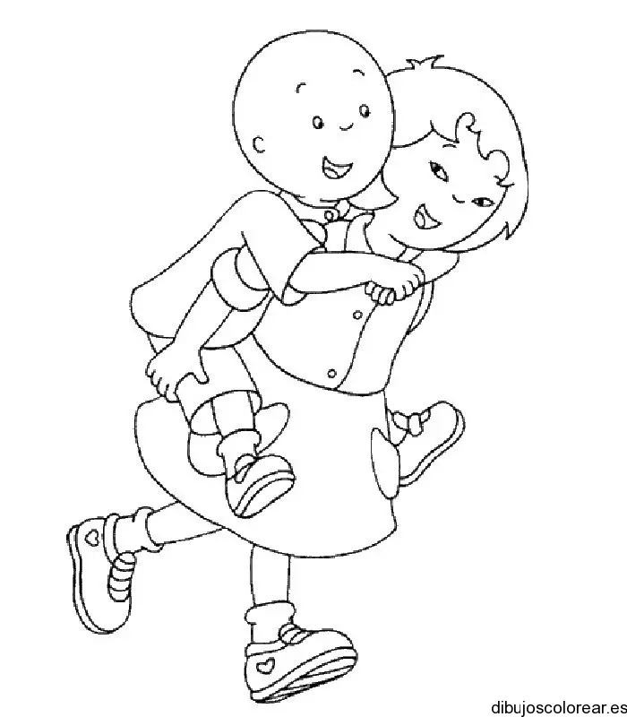Dibujo de niños jugando para colorear