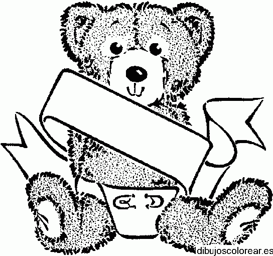 Dibujo de osito de felpa para colorear