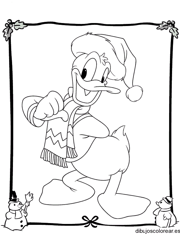 Dibujo de Pato Donald para colorear