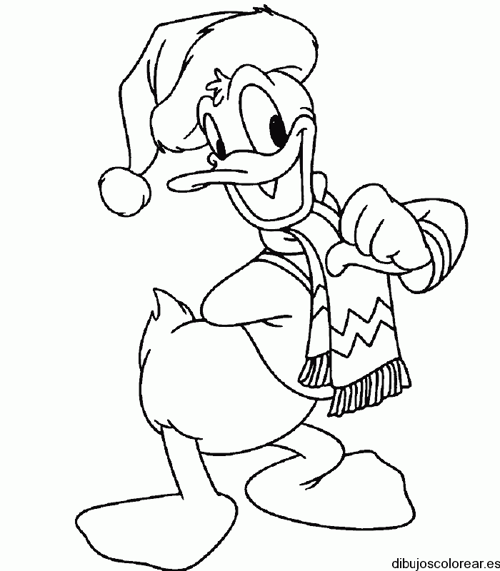 Dibujo de Pato Donald para colorear
