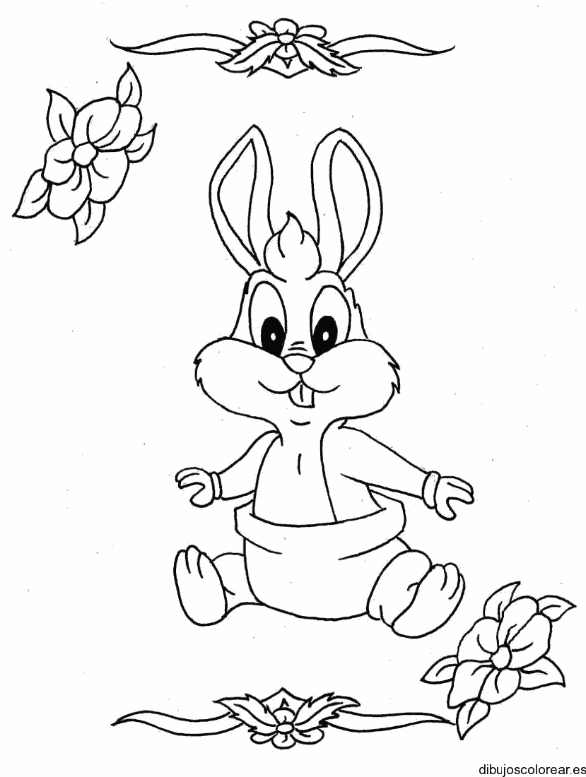 Dibujo de pequeño Bugs Bunny para colorear