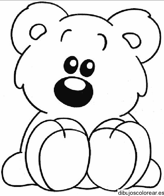 Dibujo de pequeño osito para colorear