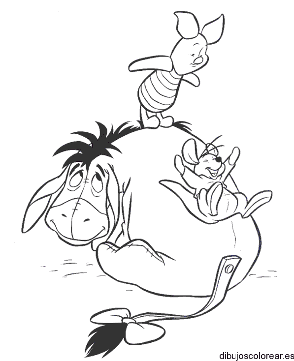 Dibujo de Piglet e Igor de juegos para colorear