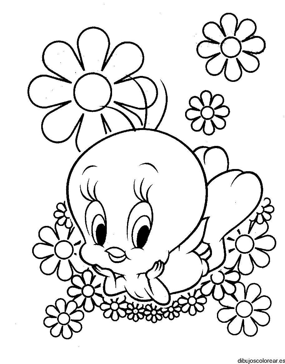 Dibujo de Piolín en el jardín para colorear