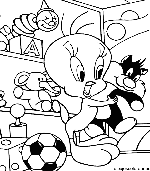 Dibujo de Piolín jugando para colorear