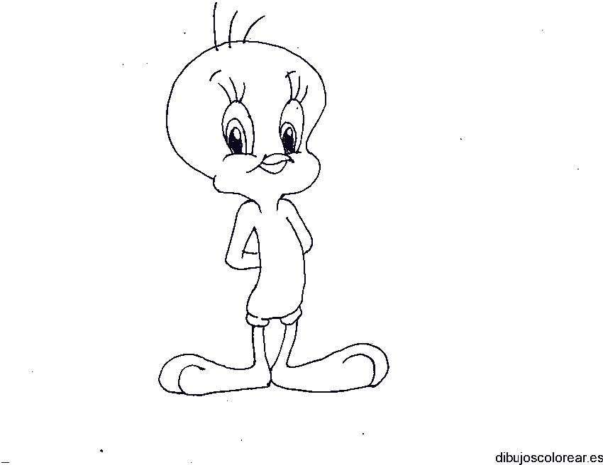 Dibujo de Piolín sonriendo para colorear