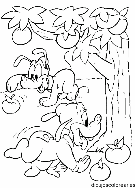 Dibujo de Pluto bebé jugando para colorear