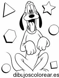 Dibujo de Pluto sentado para colorear