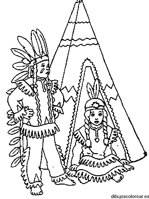 Dibujo de Pocahontas para colorear
