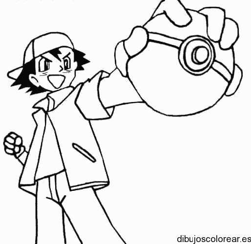 Dibujo de Pokemon niño para colorear