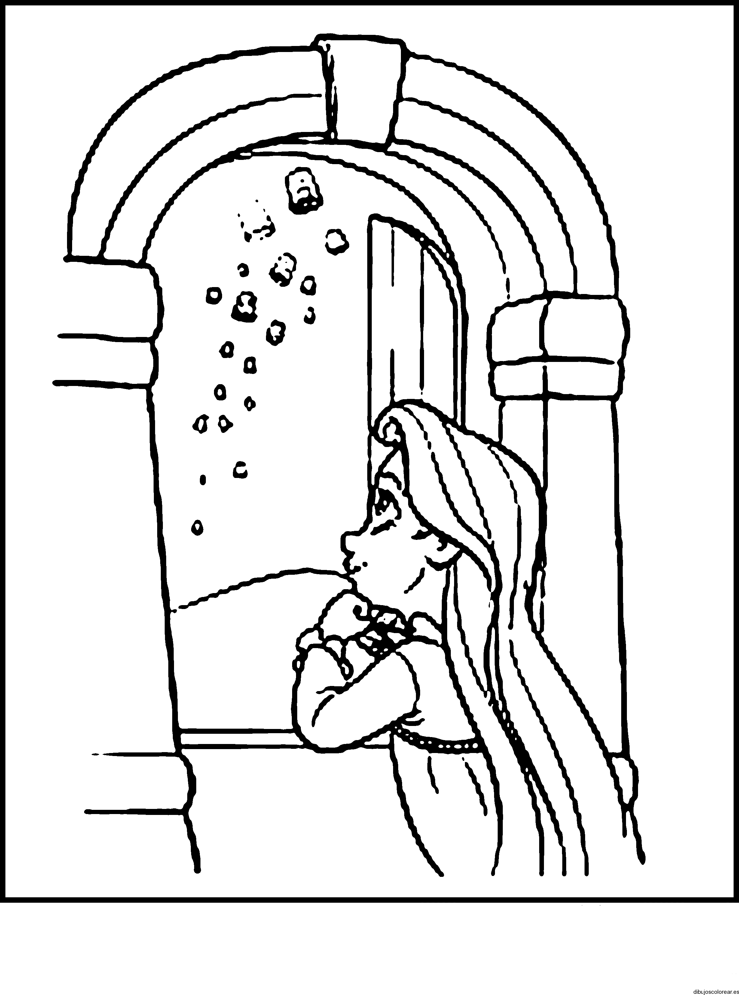 Dibujo de Rapunzel viendo la ventana para colorear