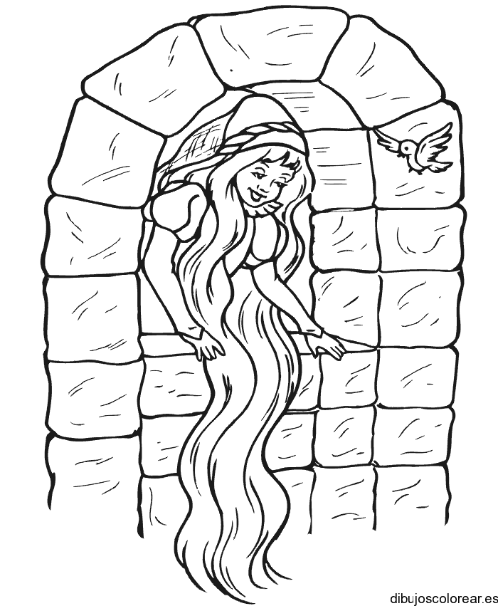 Dibujo de Rapunzel para colorear