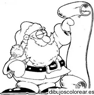 Dibujo de Santa Claus con papel y lápiz para colorear