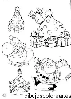 Dibujo de Santa Claus corriendo para colorear