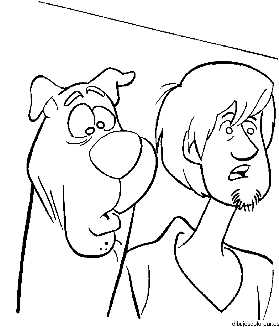 Dibujo de Scooby Doo asustado para colorear