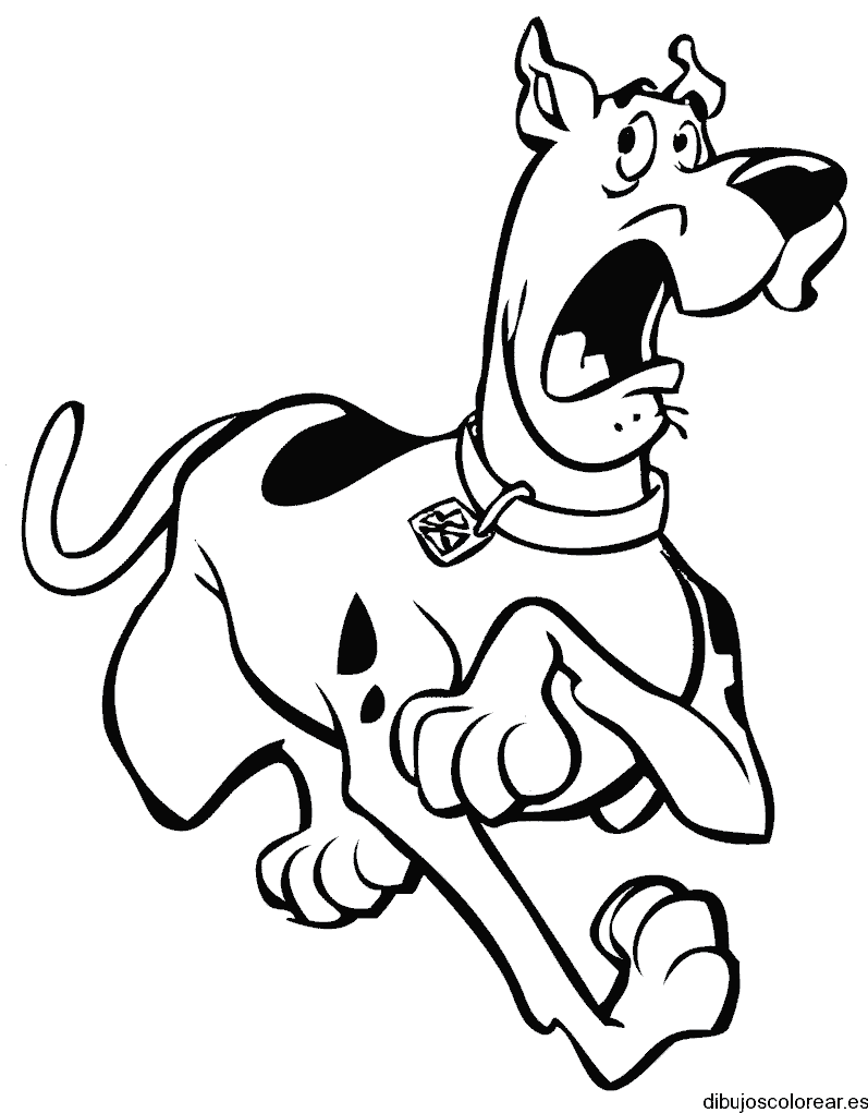 Dibujo de Scooby Doo aterrado para colorear