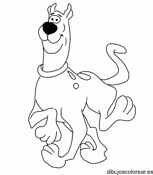 Dibujo de Scooby Doo paseando para colorear