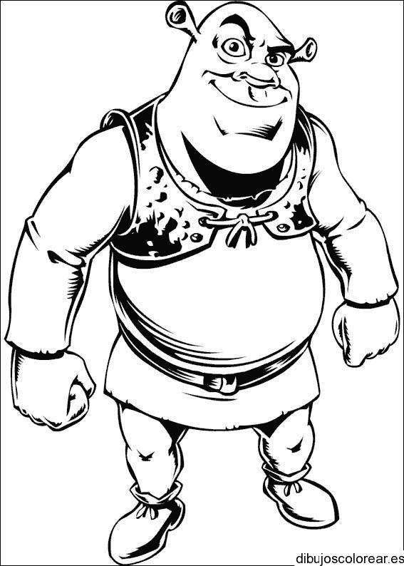 Dibujo de Shrek enfadado para colorear