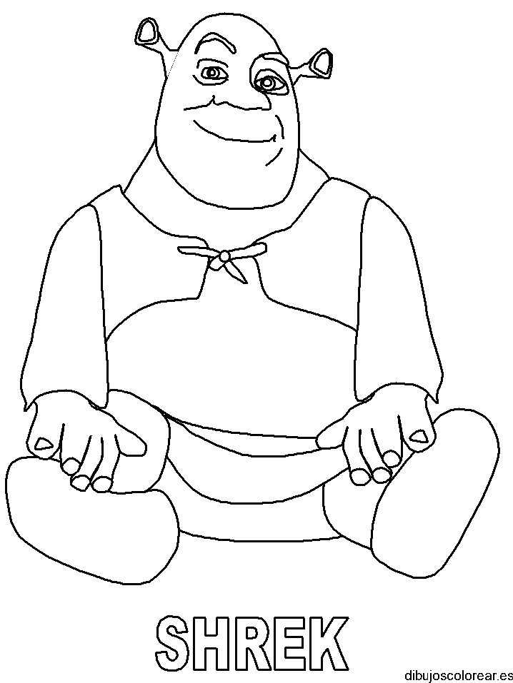 Dibujo de Shrek sentado para colorear