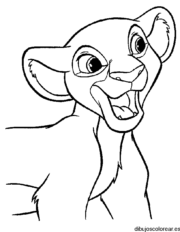 Dibujo de Simba para colorear