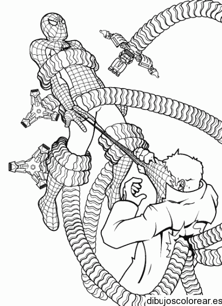 Dibujo de Spiderman prisionero para colorear