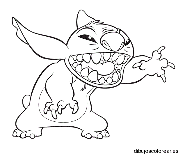 Dibujo de Stitch furioso para colorear
