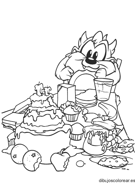 Dibujo de Taz bebé para colorear