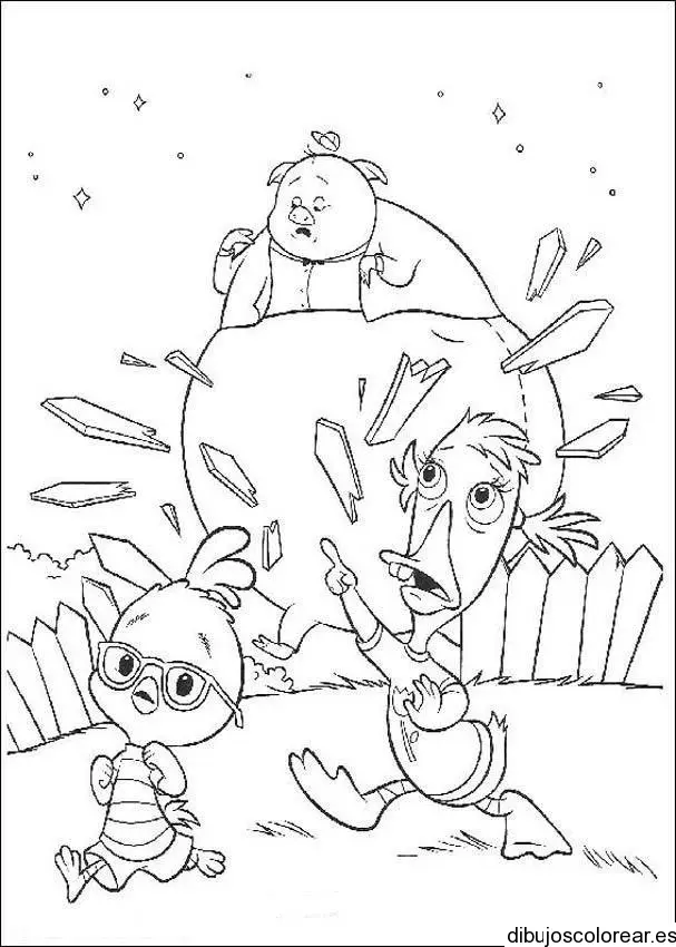 Dibujo de terror en la granja para colorear