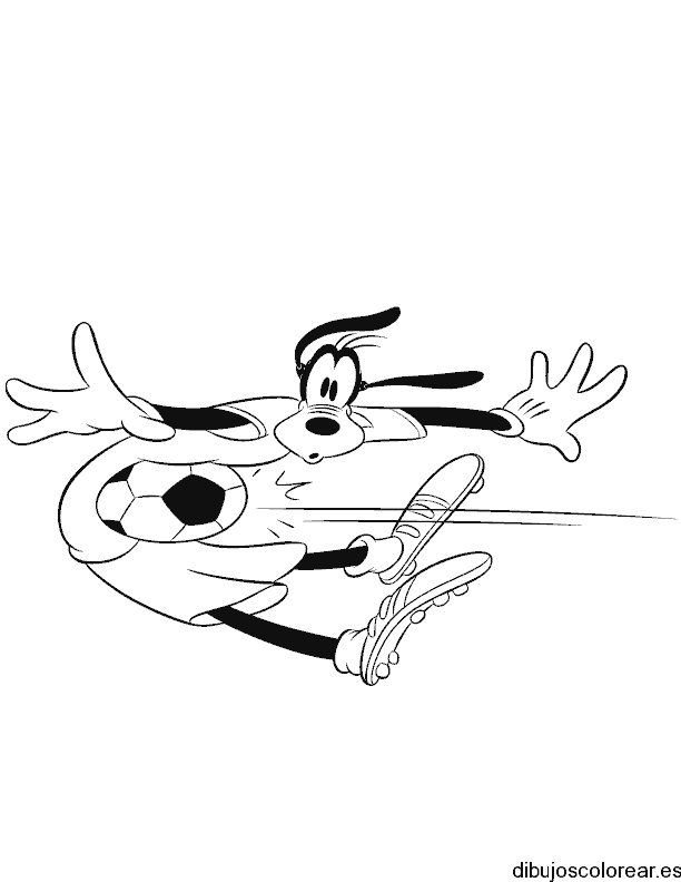Dibujo de Tribilin jugando fútbol para colorear