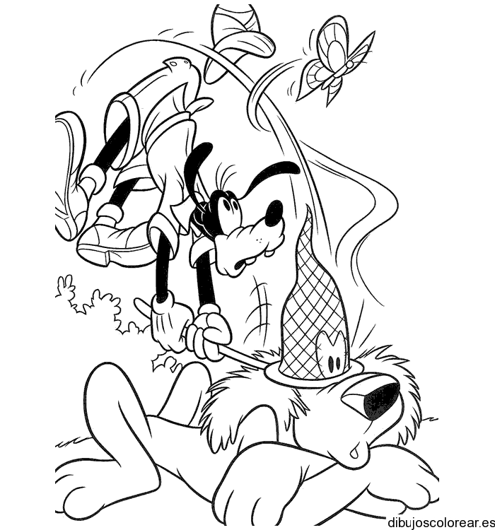 Dibujo de Tribilin y Pluto para colorear