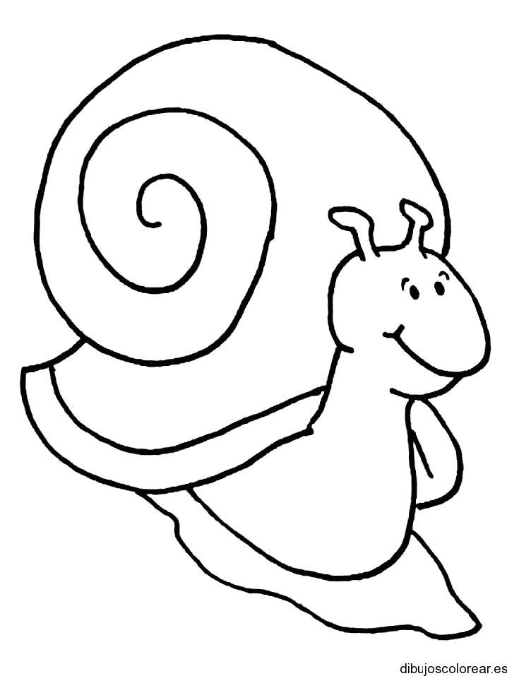 Dibujo de un alegre caracol para colorear