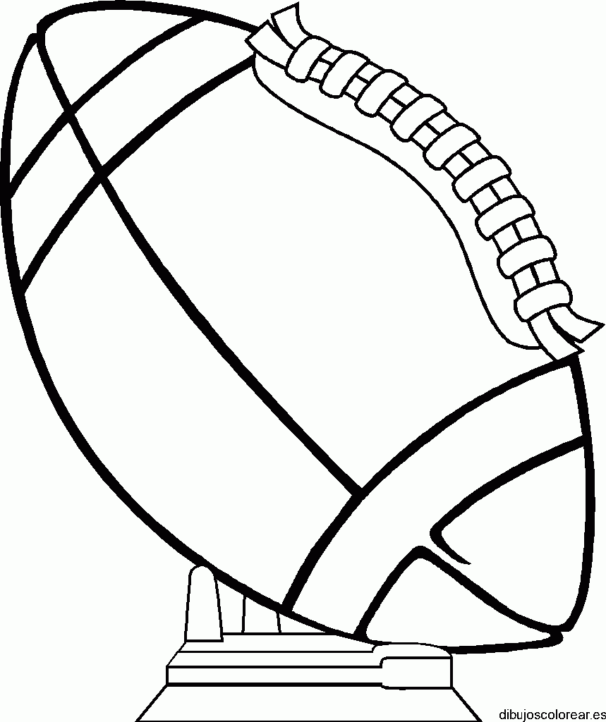Dibujo de un balón de fútbol americano para colorear