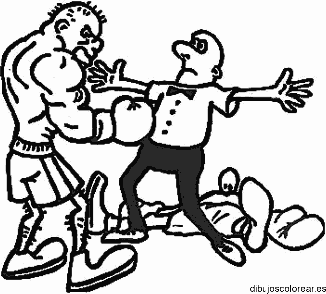 Dibujo de un boxeador para colorear