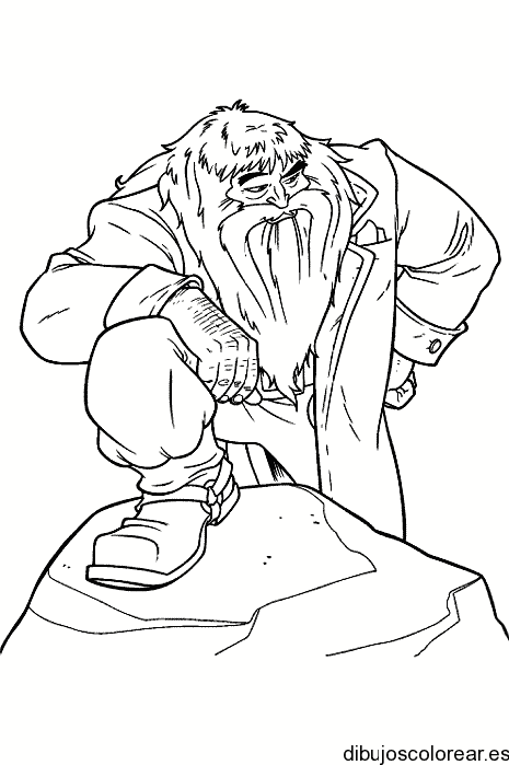 Dibujo de un brujo de Harry Potter para colorear
