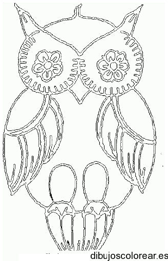 Dibujo de un búho para colorear