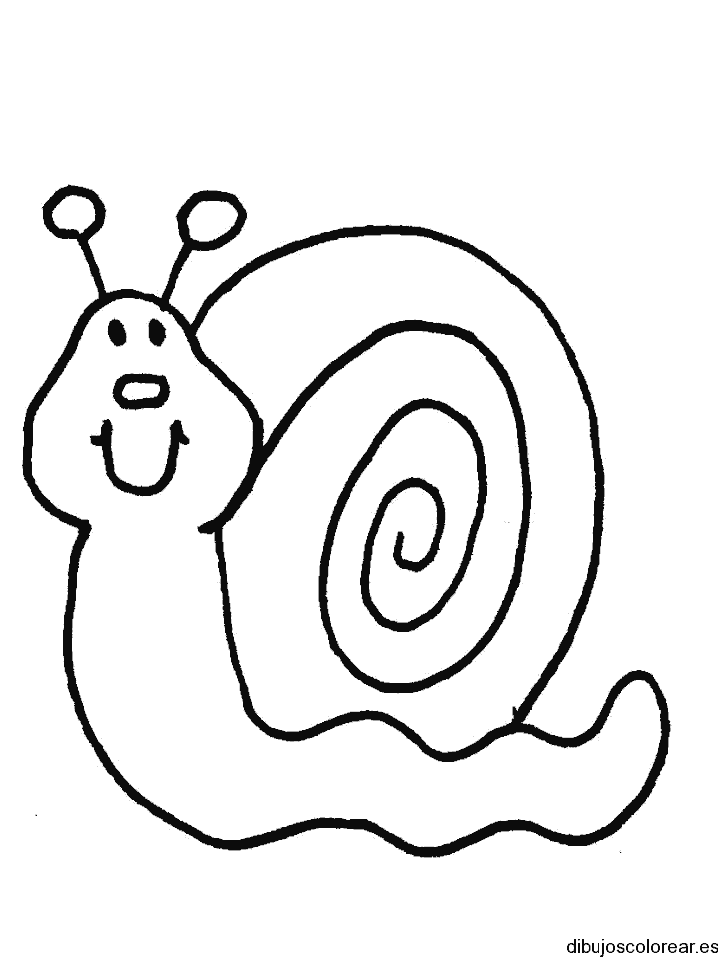 Dibujo de un caracol mirando para colorear