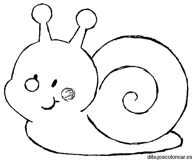 Dibujo de un caracol sonriente para colorear
