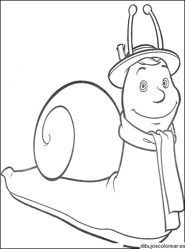 Dibujo de un caracol para colorear