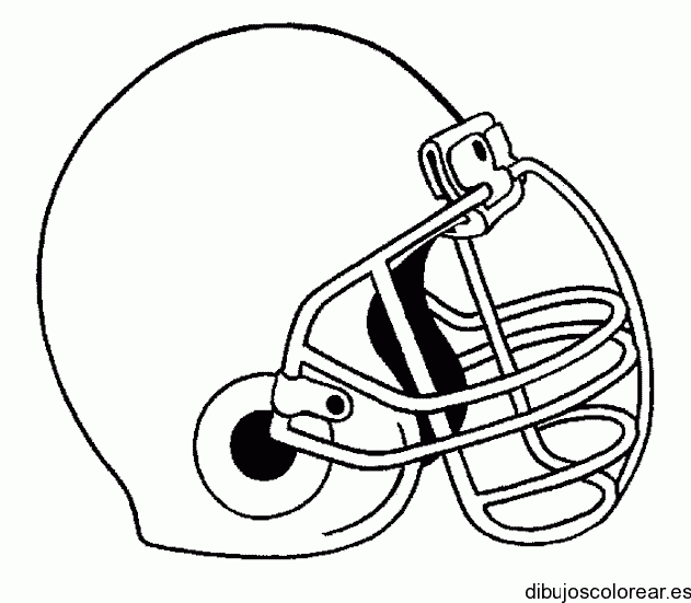 Dibujo de un casco de futbol americano para colorear