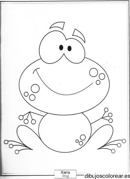 Dibujo de un cómico sapo para colorear