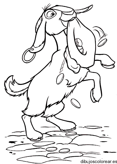Dibujo de un conejo juguetón para colorear