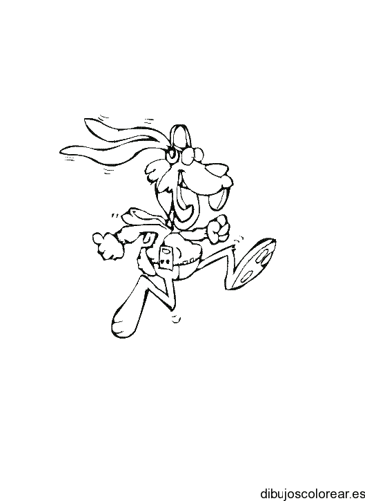 Dibujo de un conejo loco para colorear