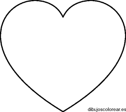 Dibujo de un corazón con fondo blanco para colorear