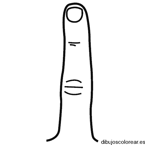 Dibujo de un dedo para colorear