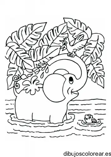 Dibujo de un elefante para colorear