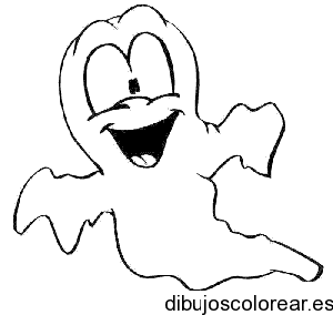 Dibujo de un fantasma feliz para colorear