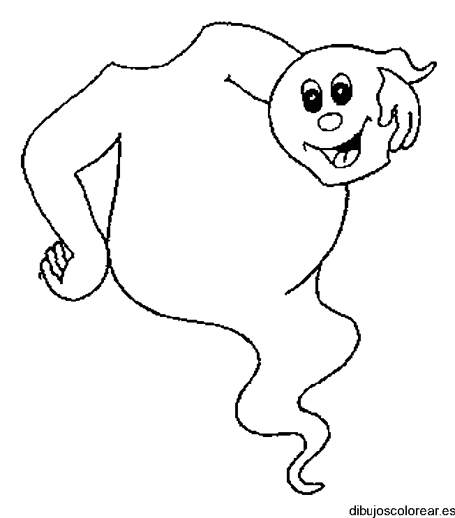 Dibujo de un fantasma sin cabeza para colorear
