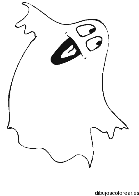 Dibujo de un fantasma sonriente para colorear