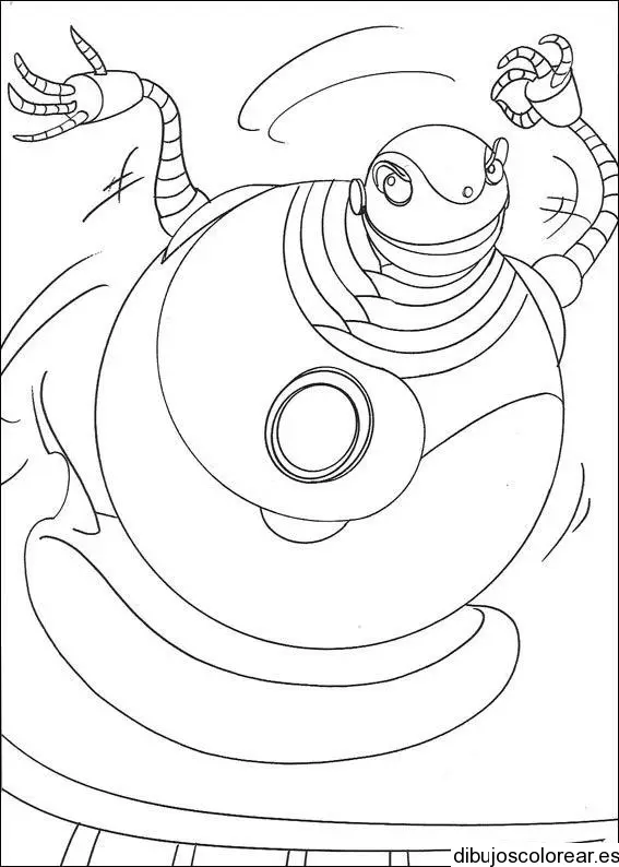 Dibujo de un feo robot para colorear